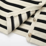 Striped Knitted Cardigan