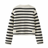 Striped Knitted Cardigan