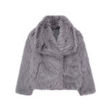 Elise™ - Grå Faux Fur Jacka