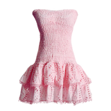 Vanna™ - Pink Ruffle Dress
