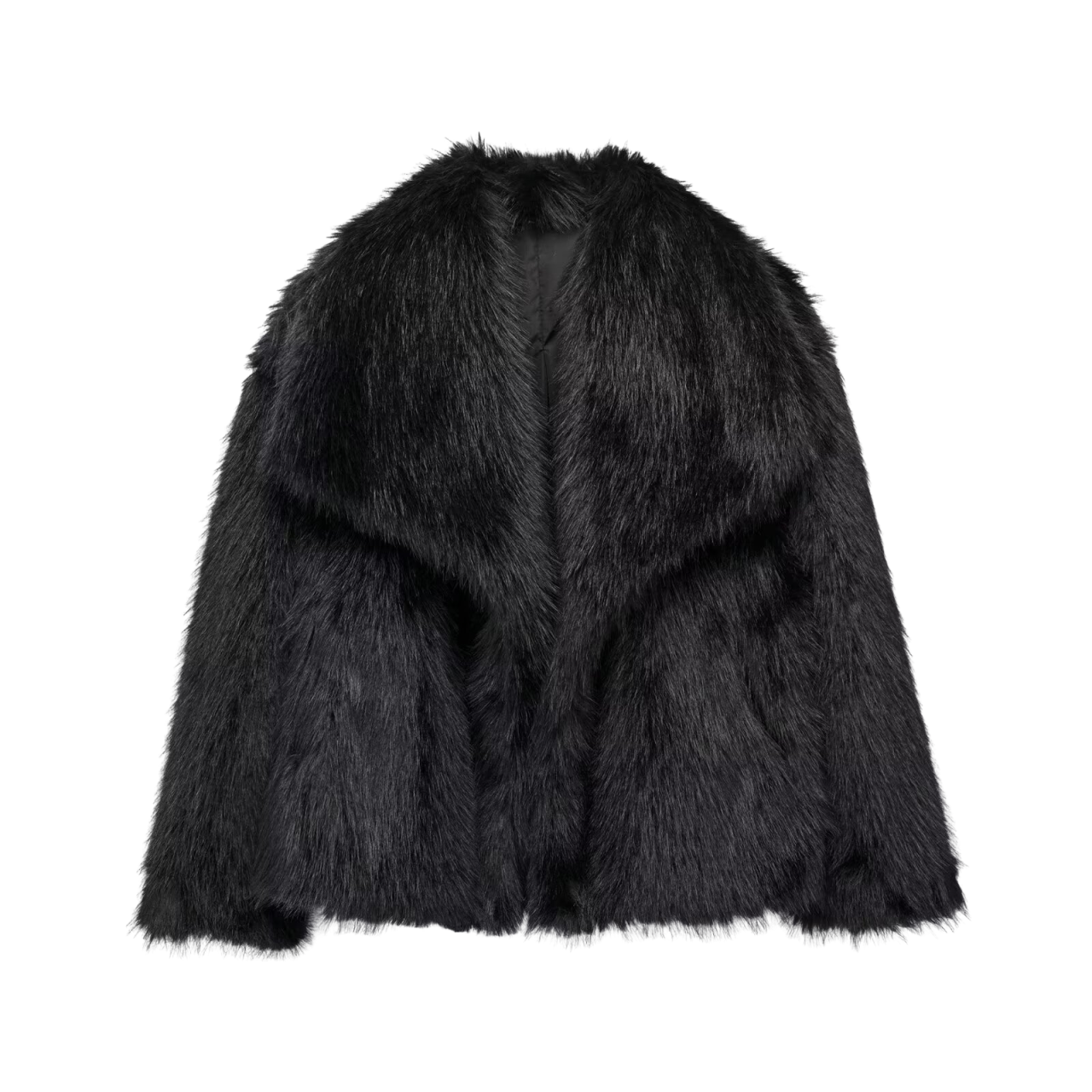 Elise™ - Svart Faux Fur Jacka