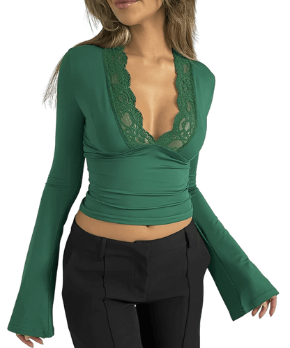 Felicia™ - Lace Top Grön